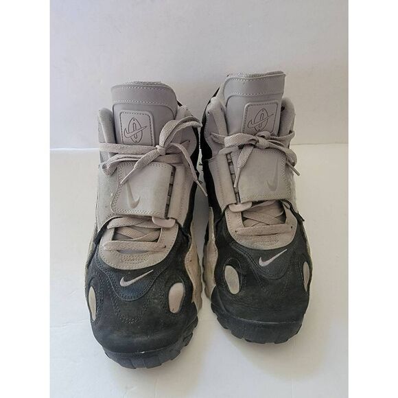Nike Airmax Men's Black Gray Speed Turf Leather Basketball Sneaker Shoes Size 12 - Picture 1 of 5